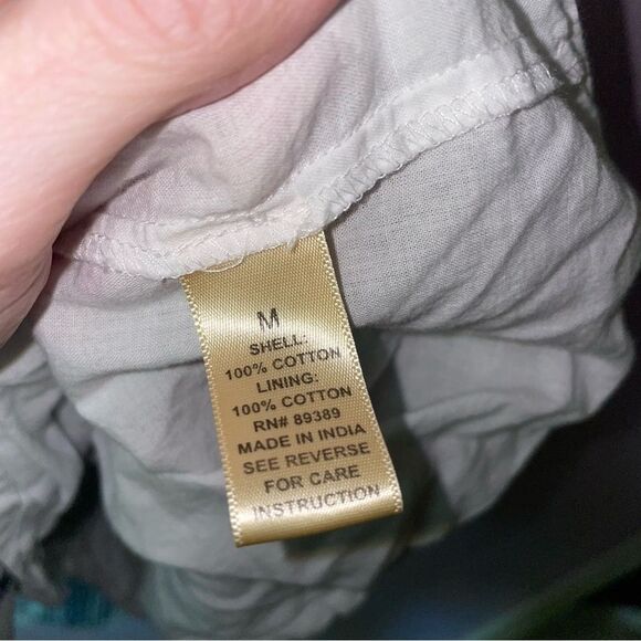 Studio West Size M Blue and White Striped Midi Dress Boho Aztec Southwestern - Picture 5 of 8